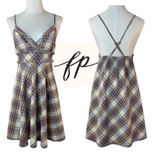 Free People Plaid Mini Dress